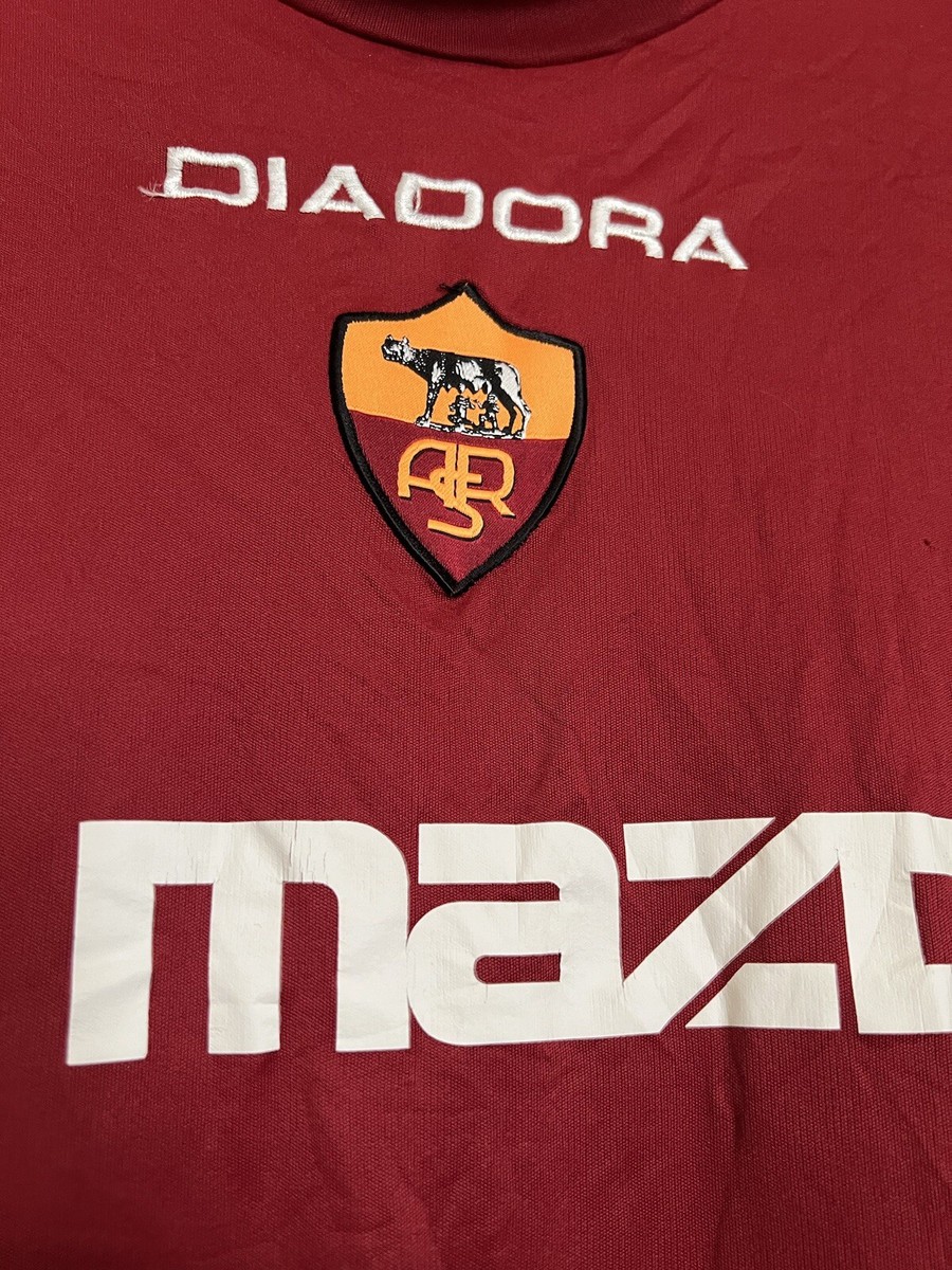 2003/2004 AS ROMA DIADORA RARE VINTAGE HOME SOCCER JERSEY