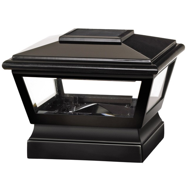 Black Vinyl Solar Fence Post Cap Light 5 In X 5 In For Sale Online Ebay