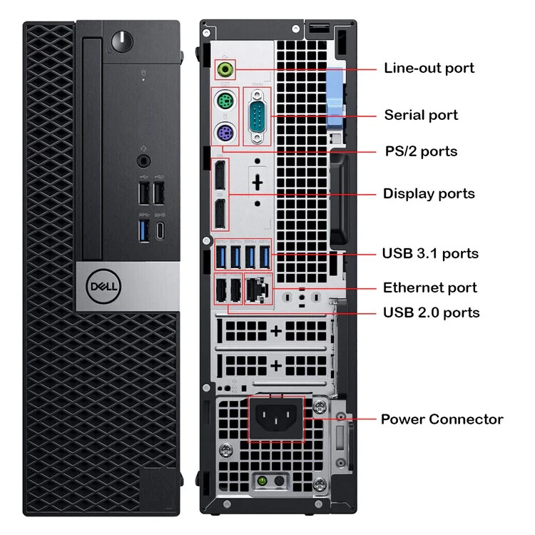 Dell Desktop SFF PC Computer Intel Core i5 8th Gen 16GB RAM 512GB