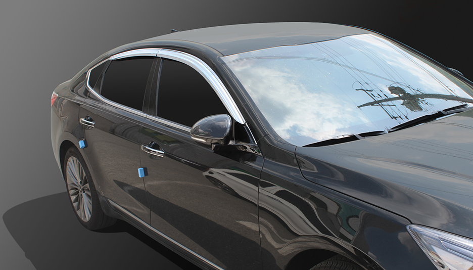 Chrome Window Visor Sun Rain Vent Shield Silver D204 for Kia Cadenza 20172020 eBay