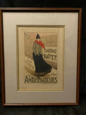 EUGENIE BUFFET AMBASSAEURS, NO. PL 22 FRAMED PRINT - PREOWNED