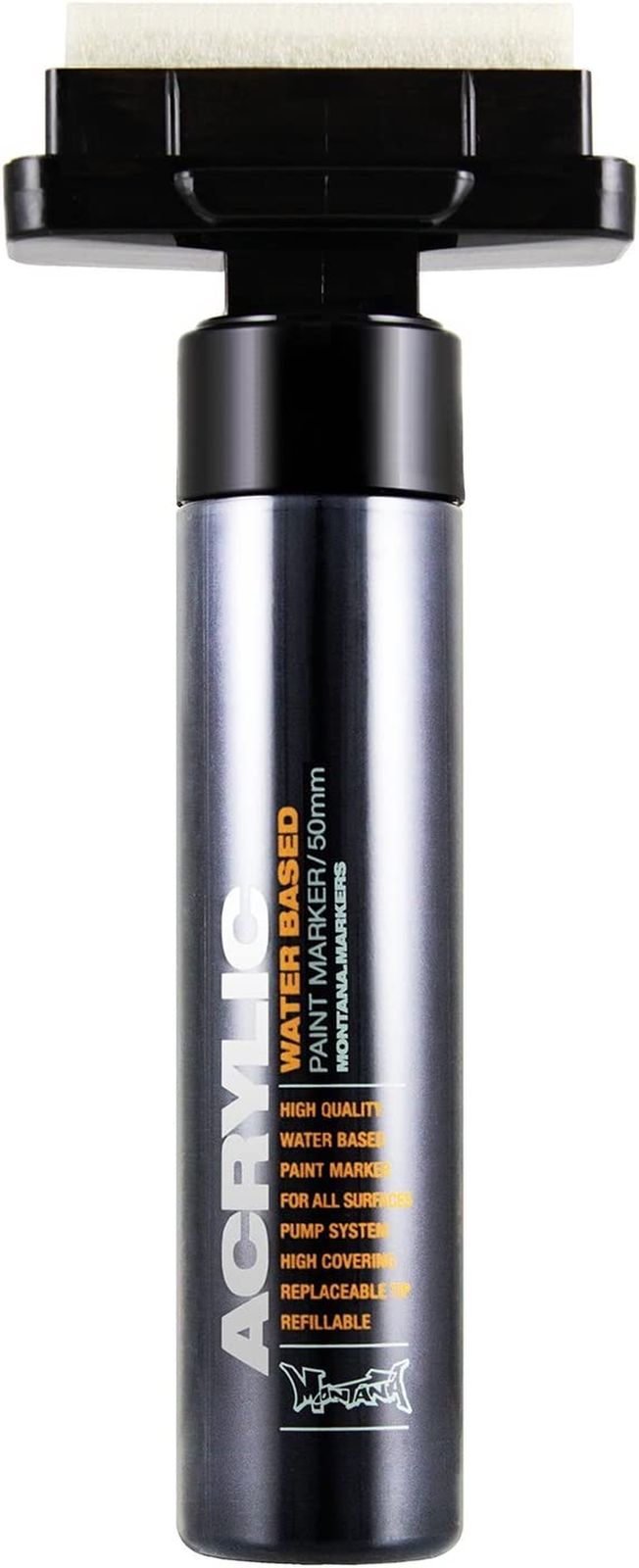 Cans Acrylic Paint Marker, 50Mm, Extra Broad, Shock Black, 1 Count (Pack of 1)
