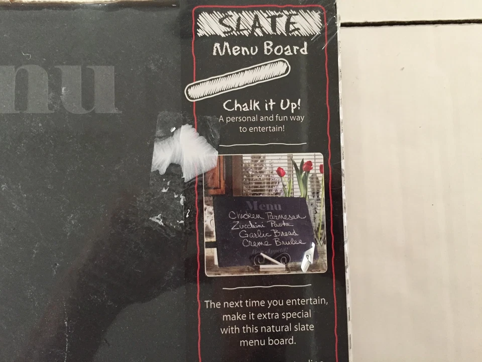 Thirstystone ~ доска меню из сланца ~ «Приятного аппетита» ~ с мелом - Изображение 2 из 4