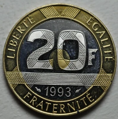 1993 FRANCE 20 FRANCS PROOF - Photo 1/2