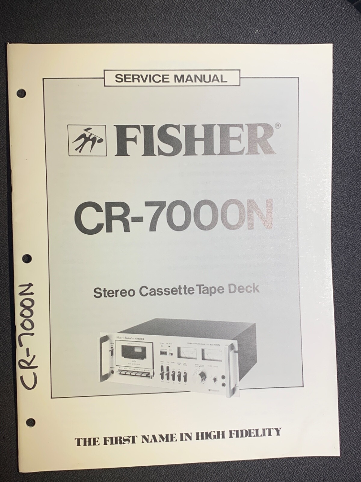 Fisher CR-7000N Stereo Cassette Deck Original Service Manual
