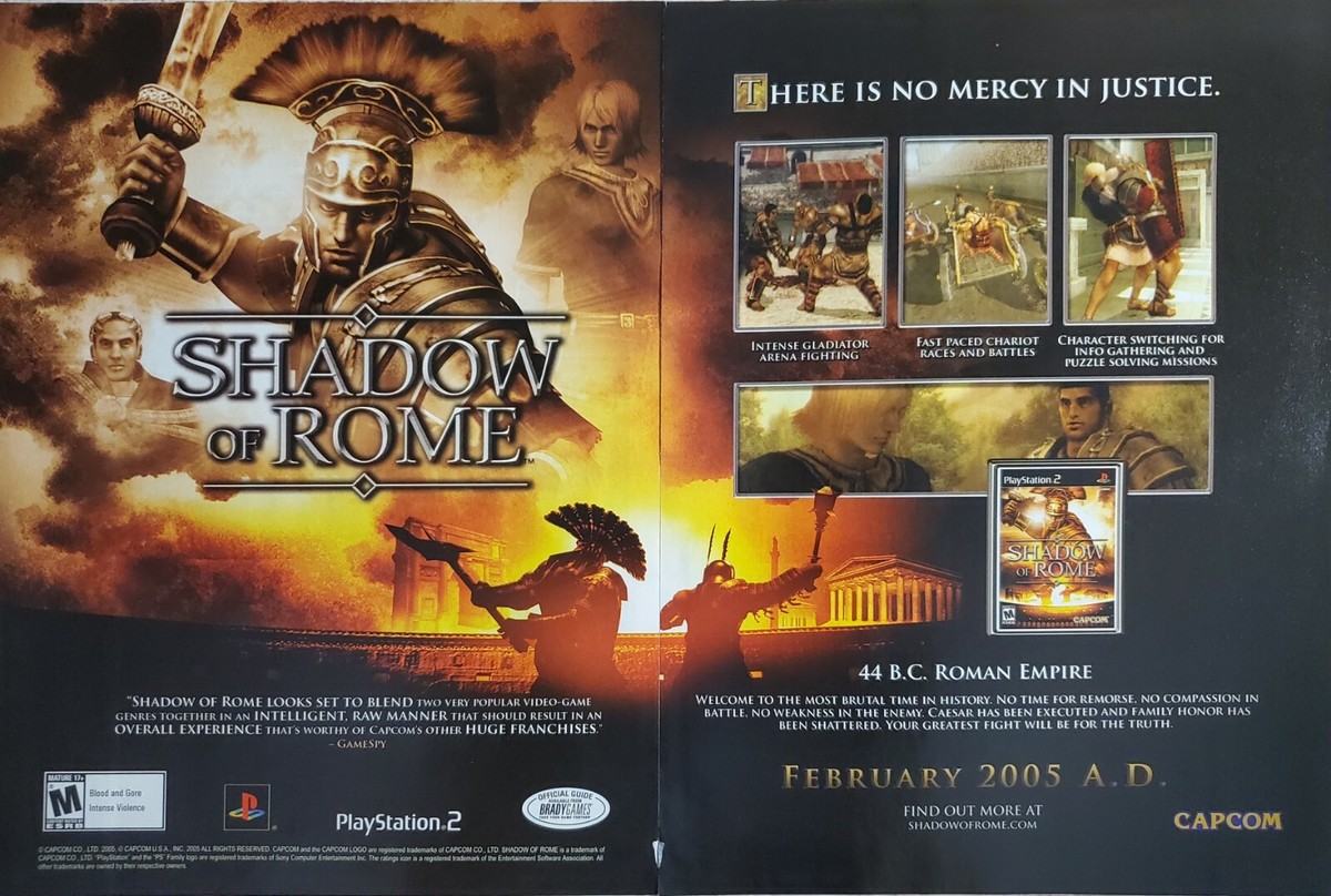 Shadow Of Rome Playstation 2 PS2 2005 Magazine Promo Ad art Print