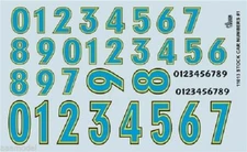 Gofer Racing 11013 x 1/24-1/25 Stock Car Numbers #1 (Blue) decals 