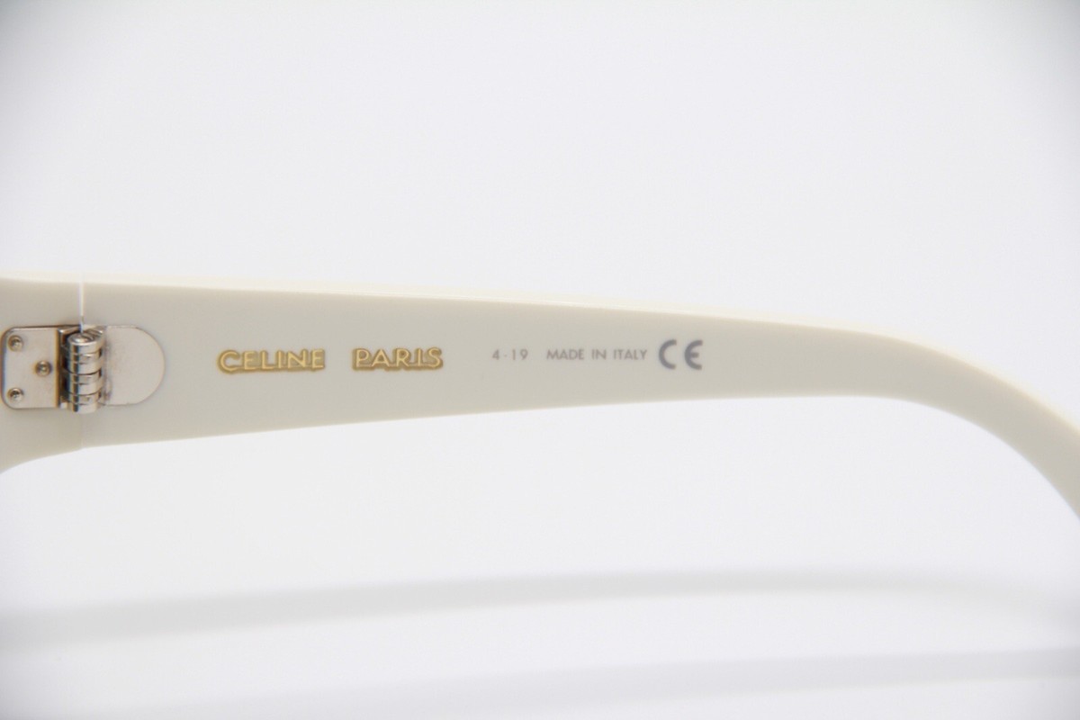 NEW CELINE CL40079I 25N WHITE GREEN UNISEX CELINE SUNGLASSES 