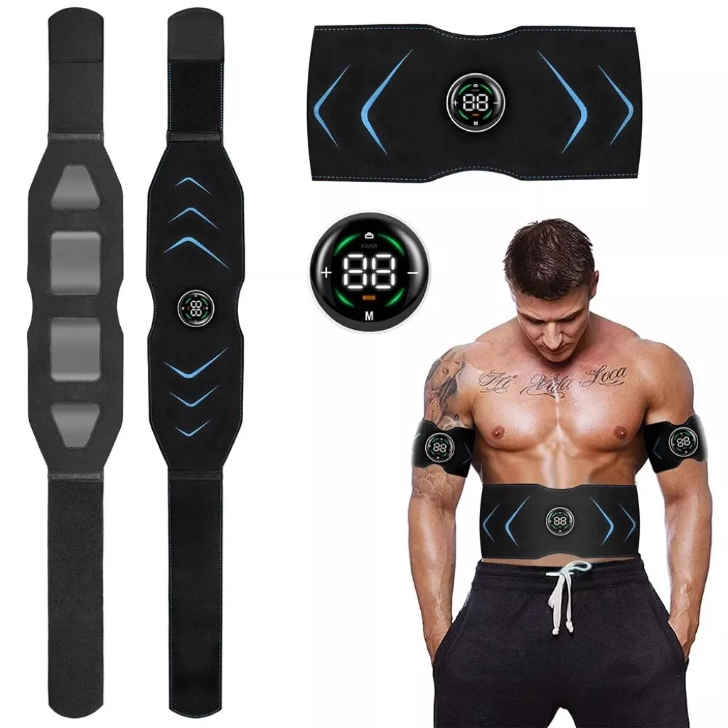 Abdominal Toning Belt Abs Training EMS Electric Muscle Stimulation  Rechargeable 