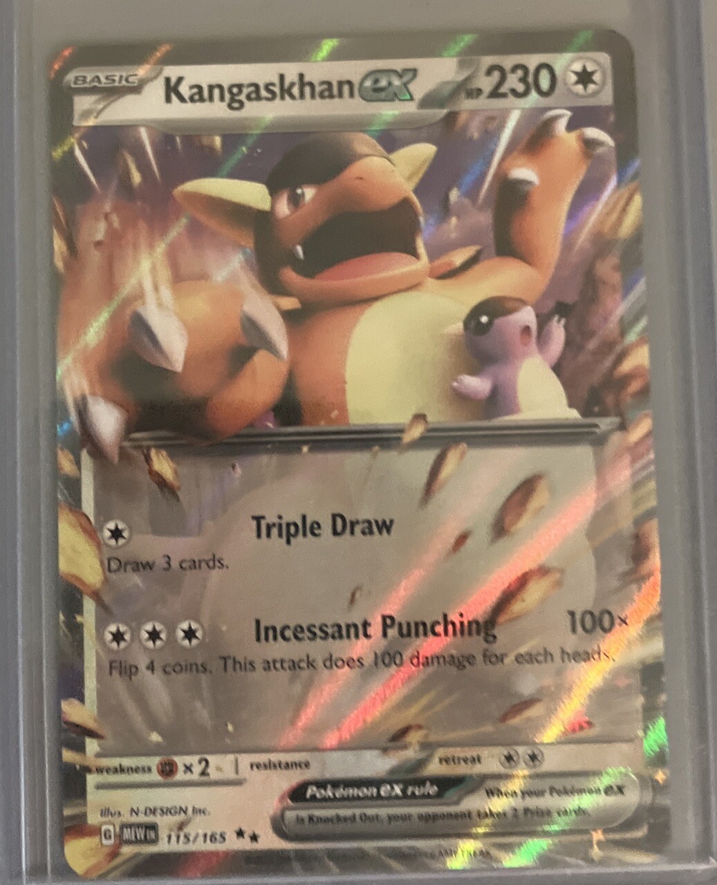 KANGASKHAN EX 115/165 Scarlet & Violet 151 Ultra Rare Holo Pokémon TCG NM