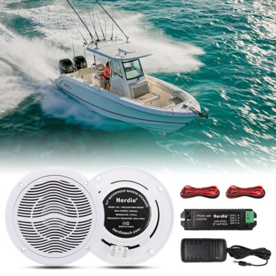 Dual Speaker Herdio Marine Bluetooth Speakers Outdoor Waterproof  Stereo