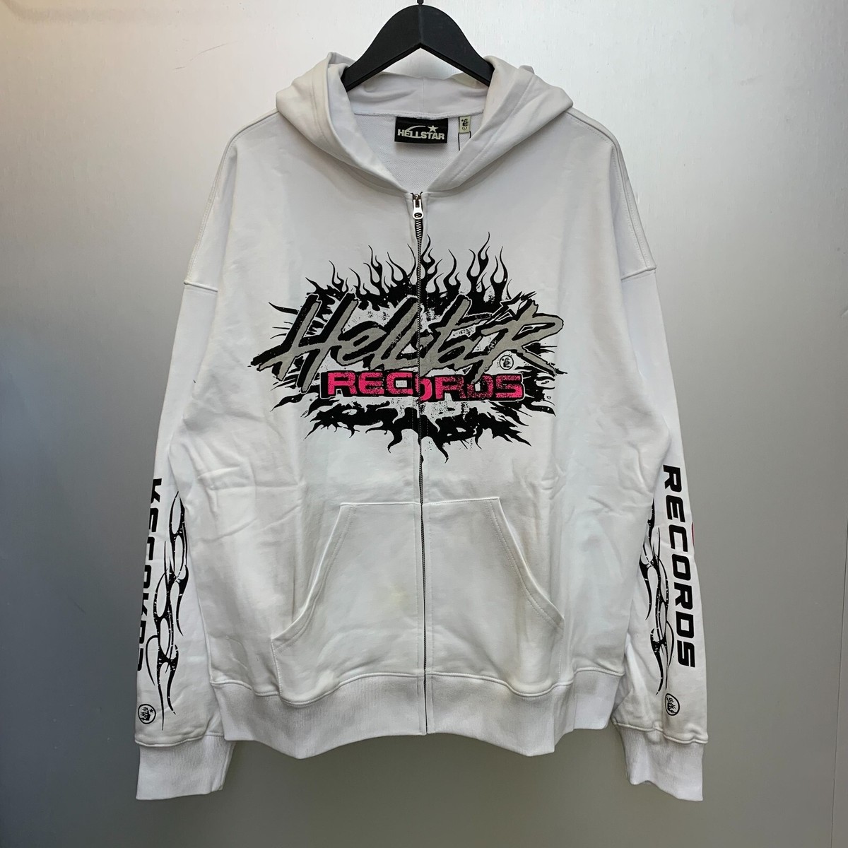 2024 NEW Hell Studios star Flame Glitter Zip Up Mens Women Hoodie 