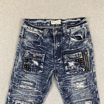 Blue Cult Denim Jeans Womens 16 29x28 Straight Acid Wash Denim