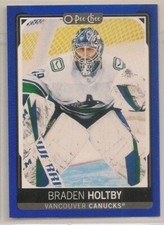 BRADEN HOLTBY ~ 2021-22 O-Pee-Chee BLUE BORDER #59 ~ Vancouver Canucks ~ SP