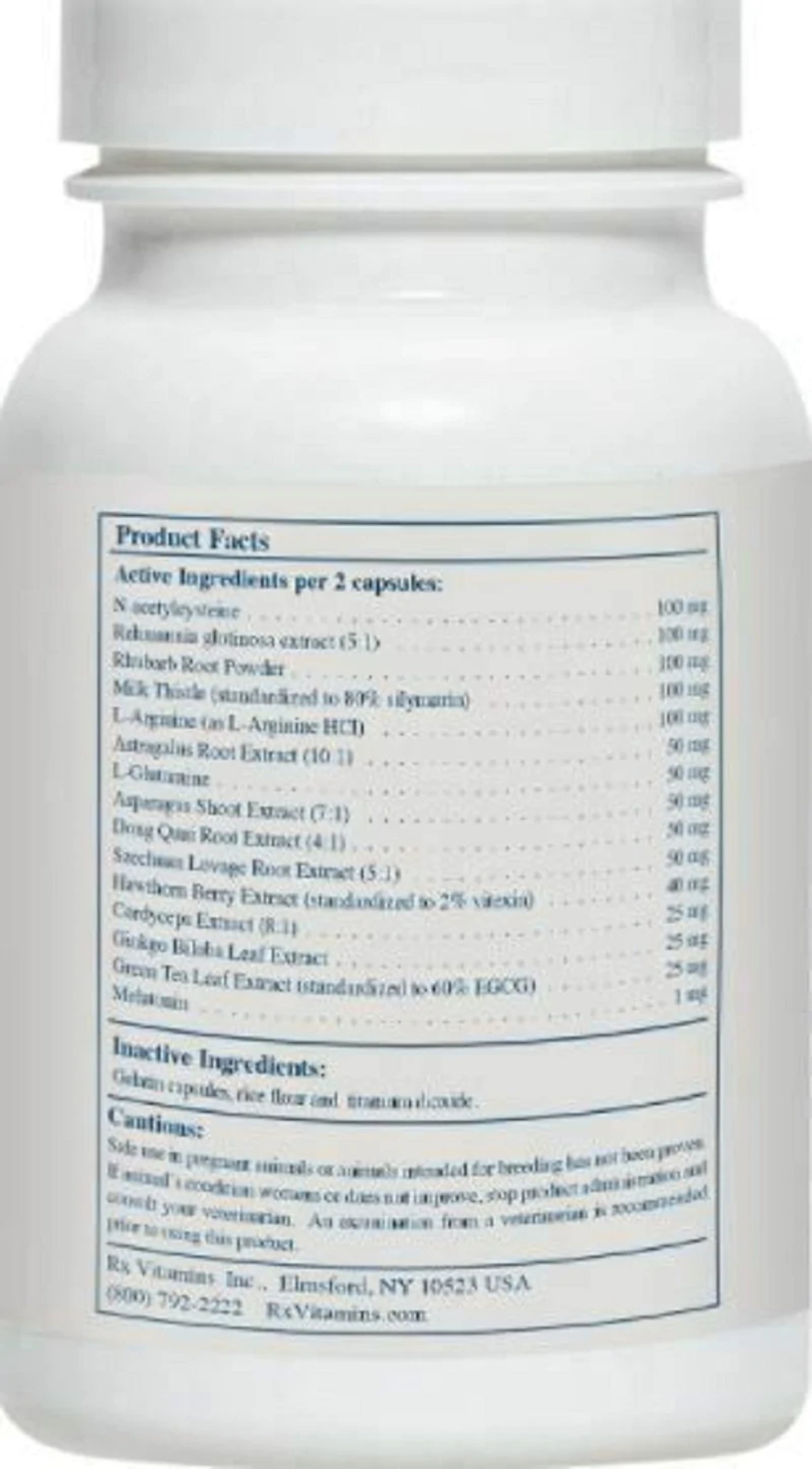 Rx Vitamins For Pets Rx Renal Canine Helps Kidney 120 Capsules for Dogs