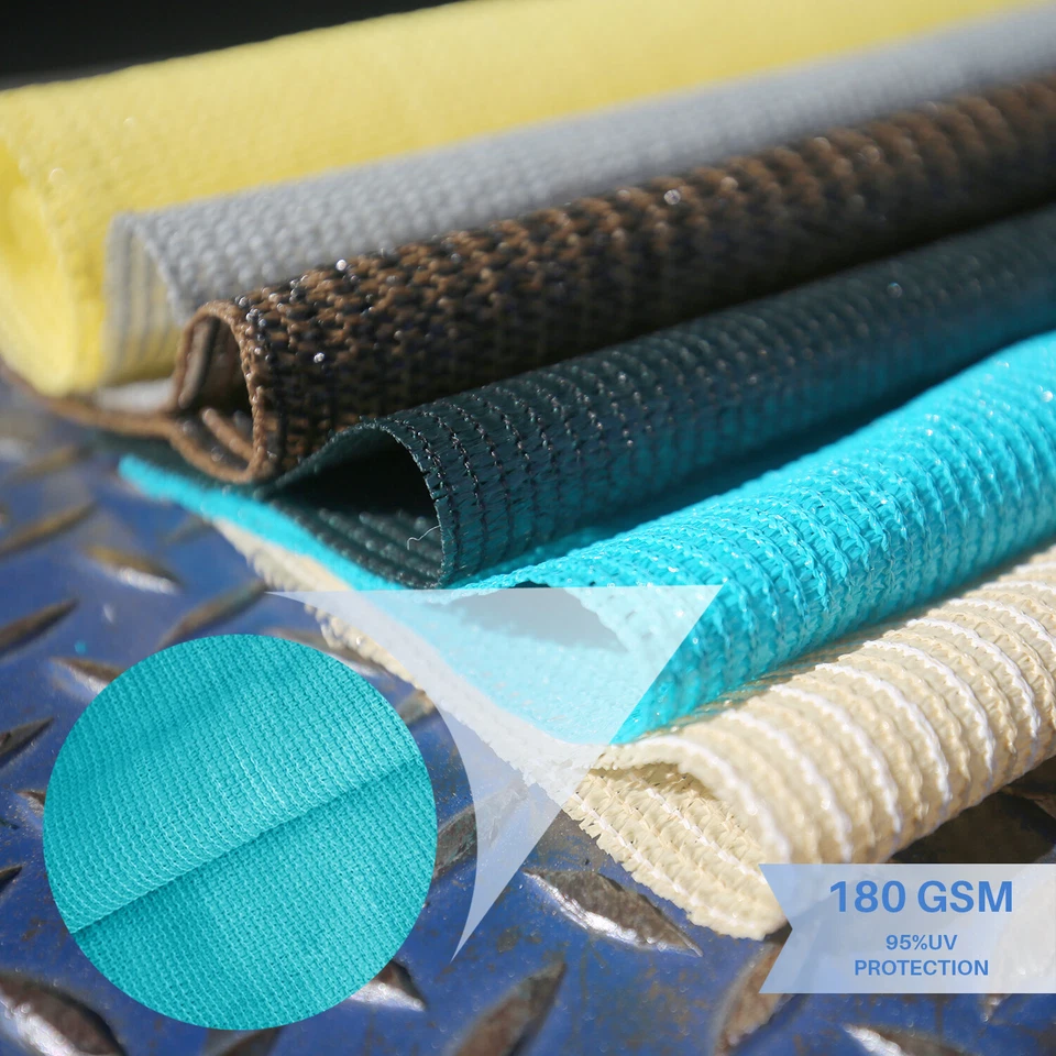 8 FT Turquoise Fabric Roll Sunwind Screen UV Block Shade Cloth patio Yard - Image 2 of 4