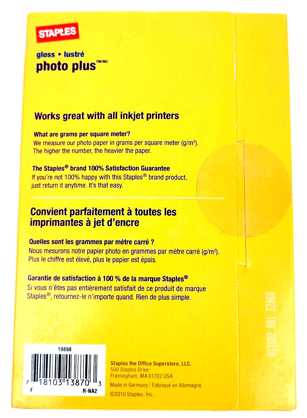 Photo Printer Paper 4x6 Glossy 240 Sheets (60 per pack) Photo Plus Gloss STAPLES