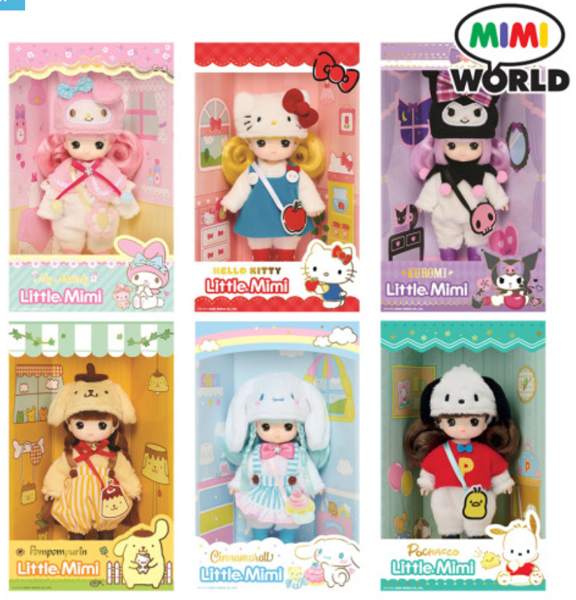 Sanrio X Little Mimi 6 Characters Doll Figure Officially licensed