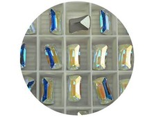 Swarovski Art 4505 Contour Baguette Fancy Stone 14x8mm Crystal AB 4 pcs SW164