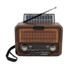 QFX R-50 3-In-1 Rechargeable AM/FM/SW1 3-Band Solar Radio  USB/SD/TF Card