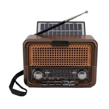 QFX R-50 3-In-1 Rechargeable AM/FM/SW1 3-Band Solar Radio + USB/SD/TF Card