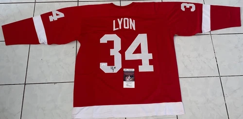 Alex Lyon Signed Autographed Detroit Red Wings Custom Hockey Jersey JSA