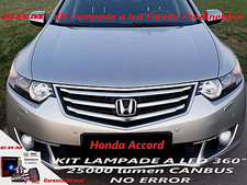COPPIA LAMPADE HONDA ACCORD VIII LED FENDINEBBIA 25000LM Modello 360° ULTRAWHITE