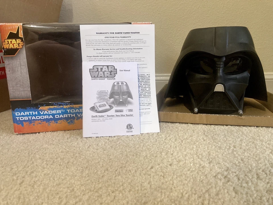 Star Wars Darth Vader Disney Toaster Helm 2 Scheiben Logo Toast Neu/Open Box - Bild 3 von 4