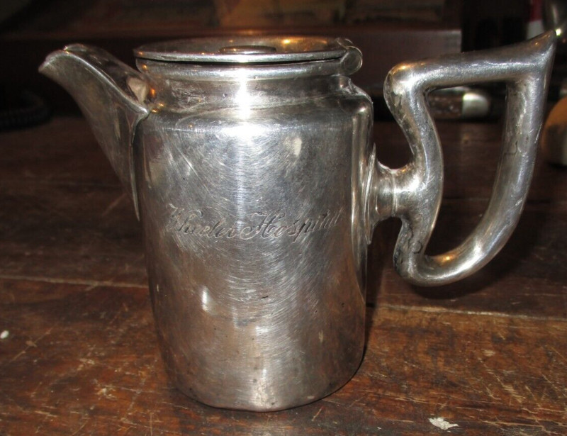 Gorham Vintage Silver Soldered Zepplin Creamer Wheeler Hospital Gilroy Calif CA.