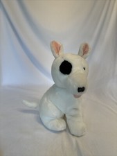 Vtg 12  Dakin Bull Terrier Dog plush Rare 1987 black white Bulls eye