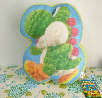 Yoshis Woolly World Yossy Cushion Blue 15.7 in. Mario Brothers Nintendo New!