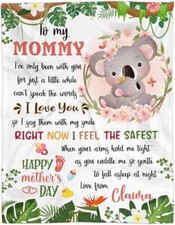 Custom To My Mom Blanket, Personalized Message Blanket Mother Day Christmas Gift