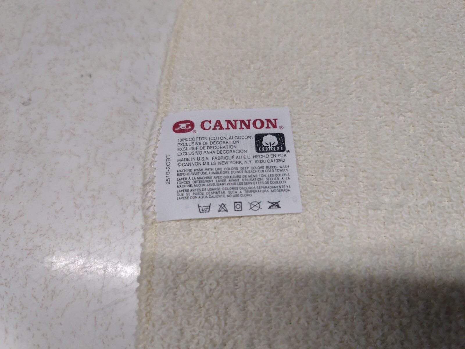 12 Pack Vintage Cannon Biltmore Ivory Wash Clothes Towels New with Tags