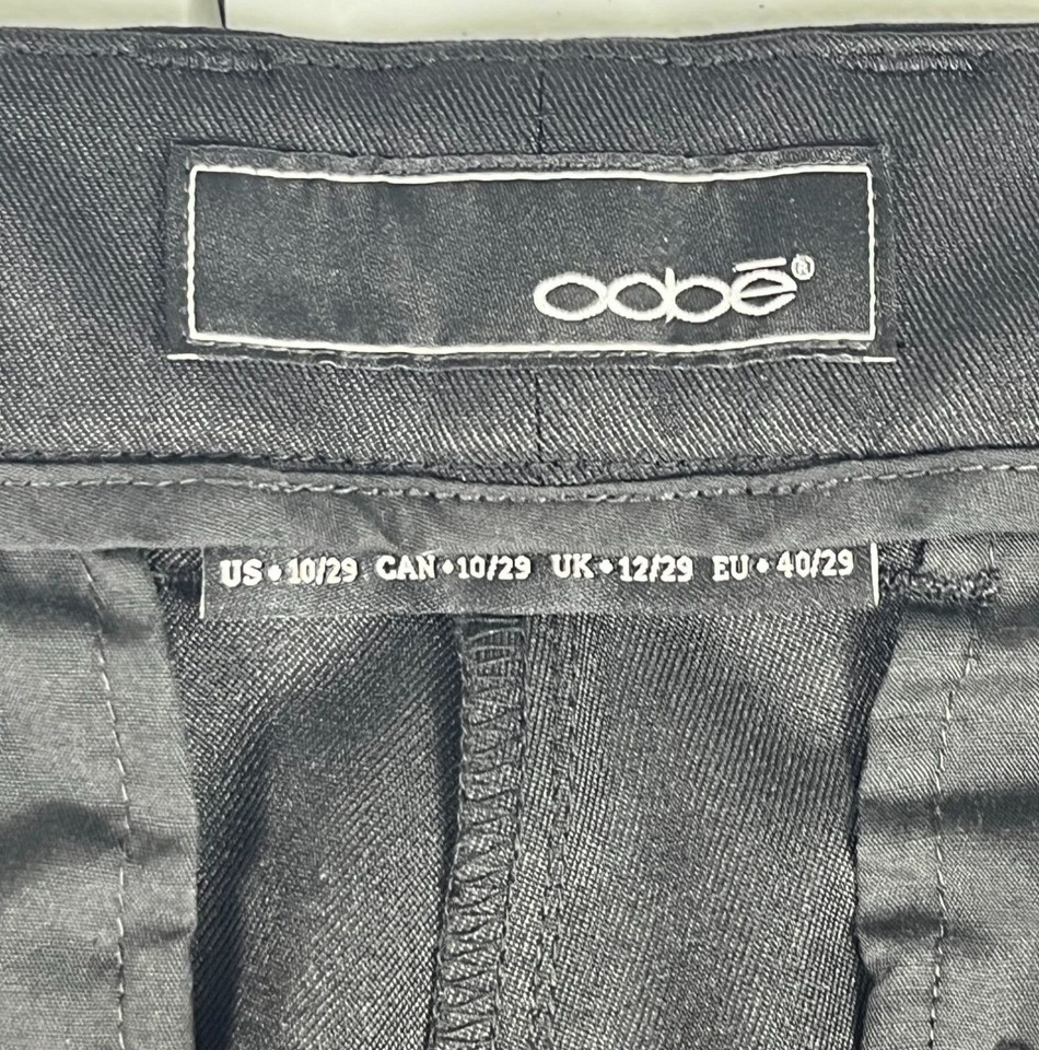 Oobe Uniform Work Pants Women's Size 10x29 Black Straight Leg Flat