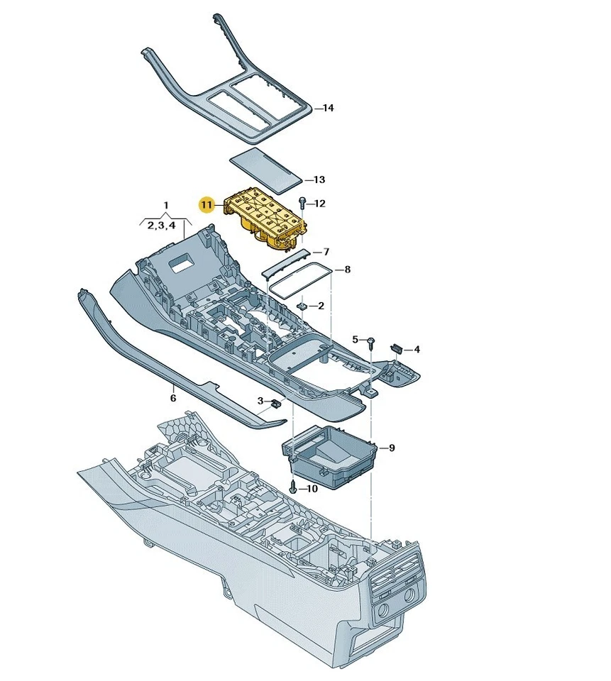 2016 - 2025 AUDI Q7 Q8 SQ8 CUP HOLDER CENTER CONSOLE 4M8862533E OEM NAR - Изображение 3 из 4