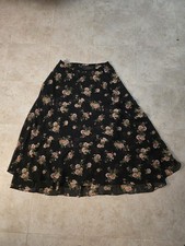 Vintage 90s Express Compagnie Intl Floral Button Maxi Skirt Cottagecore Boho Med