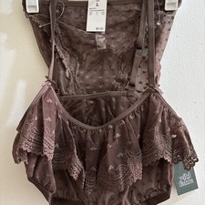 Wild Fable Heart Lace Bralette Cheeky Set 2 PC Brown NEW W/ TAGS
