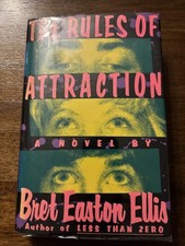 SIGNED The Rules of Attraction Bret Easton Ellis 1st Edition Printing 1987 HCDJ