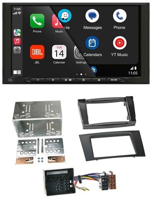 JBL MP3 DAB Bluetooth USB 2DIN Autoradio für Mercedes CLS E-Kl. S211 03-09 Rubbe
