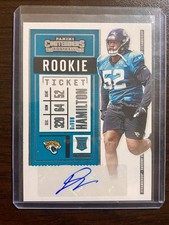 2020 Contenders #247 Davon Hamilton Rookie Auto Ohio State Jaguars  HOT! RARE!