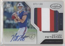 2017 Certified Freshman Fabric Signatures Mirror 72/199 Nathan Peterman Auto 0b2