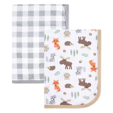 Hudson Baby Unisex Cotton Swaddle Blankets, Woodland, One Size, Woodland
