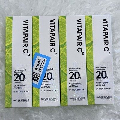 4x Nature Republic Vitapair C Pure Vitamin C 20 Glow Reveal Ampoule 24ml Lot