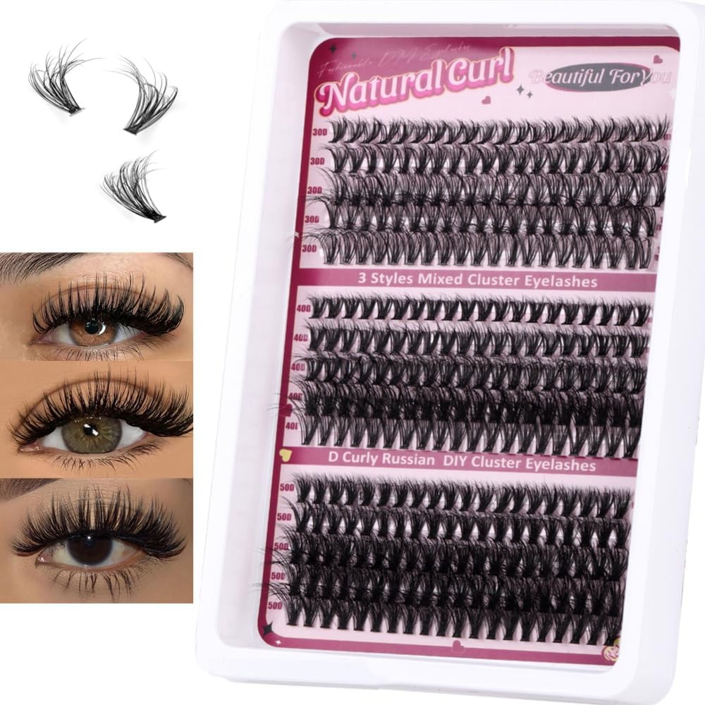 Individual Eyelashes Natural Lash Clusters Wispy Cluster Lashes D Curl Fluffy L
