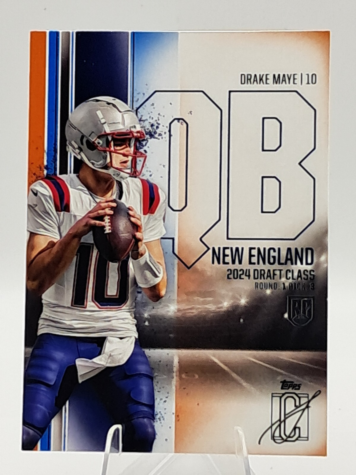 2024 Topps Signature Class - Rookies Drake Maye #152 Blue & Orange (RC)