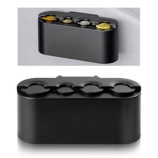 Coin Holder for Car Change,Zoned Change Holder for Car with Adhesive for 50 C...