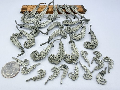Feather Embellishment Findings Pot Metal Brooch Components No Stones Craft Lot