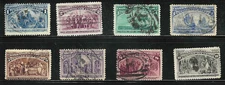 Sc #230 231 232 233 234 235 236 237 Collection 1- 10 Cent Columbian 1893 US98B31
