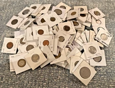 NICE! LOT of 100 Foreign Coins in Flips - Mystery Value - Hours of Fun!