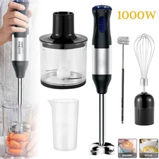 1000W 5 Speed 5 In 1 Immersion Electric Hand Blender Stick Chopper Mixer Juicer